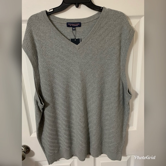 Men's Roundtree & Yorke Weave Design Sweater Vest - Picture 3 of 3